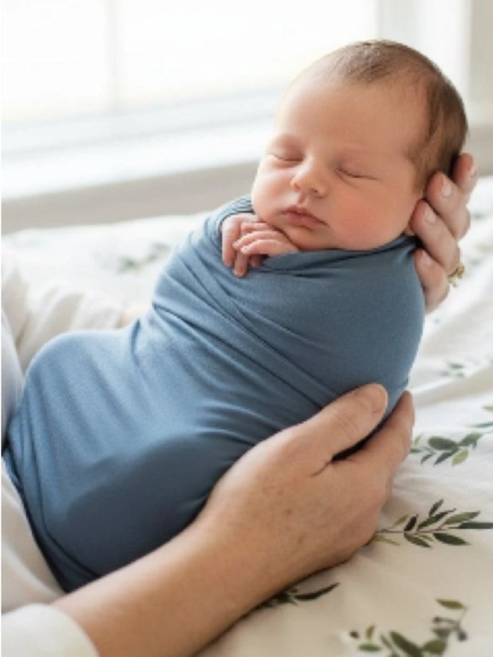 Caden Lane Dusty Blue Newborn Swaddle